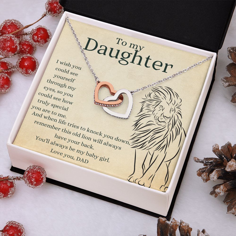 This Old Lion Dad - Interlocking Hearts Necklace - GetGifts