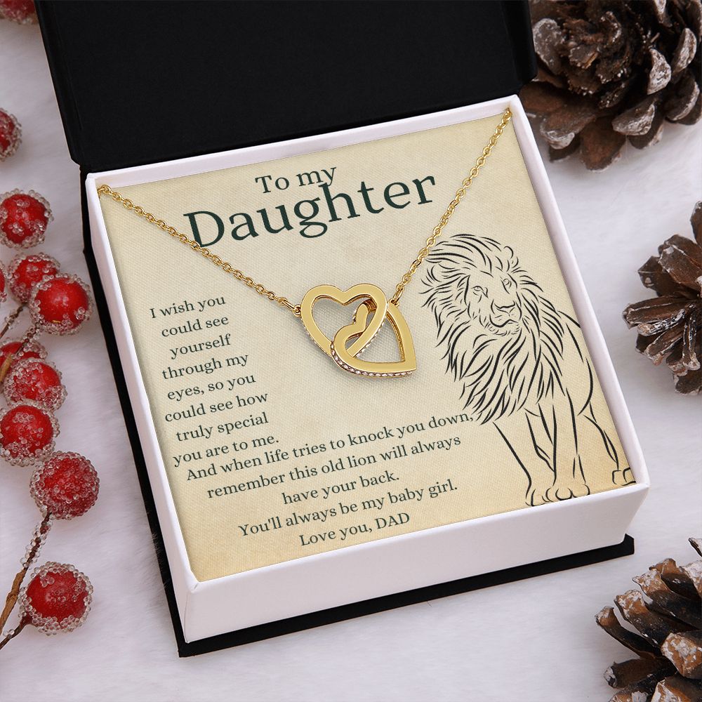 This Old Lion Dad - Interlocking Hearts Necklace - GetGifts