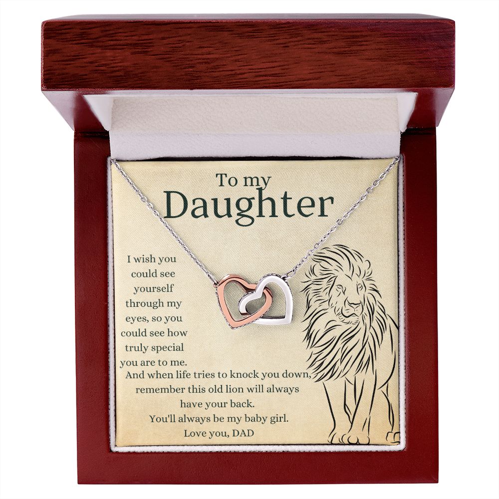 This Old Lion Dad - Interlocking Hearts Necklace - GetGifts