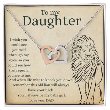 This Old Lion Dad - Interlocking Hearts Necklace
