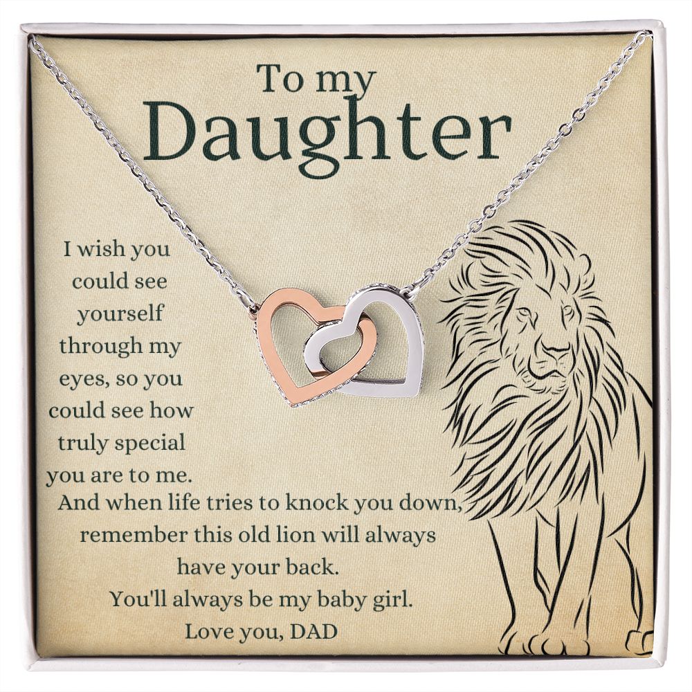 This Old Lion Dad - Interlocking Hearts Necklace - GetGifts