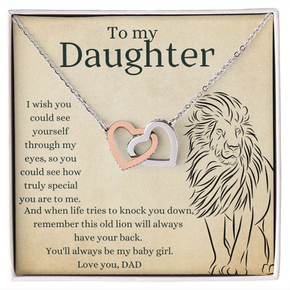 This Old Lion Dad - Interlocking Hearts Necklace - GetGifts
