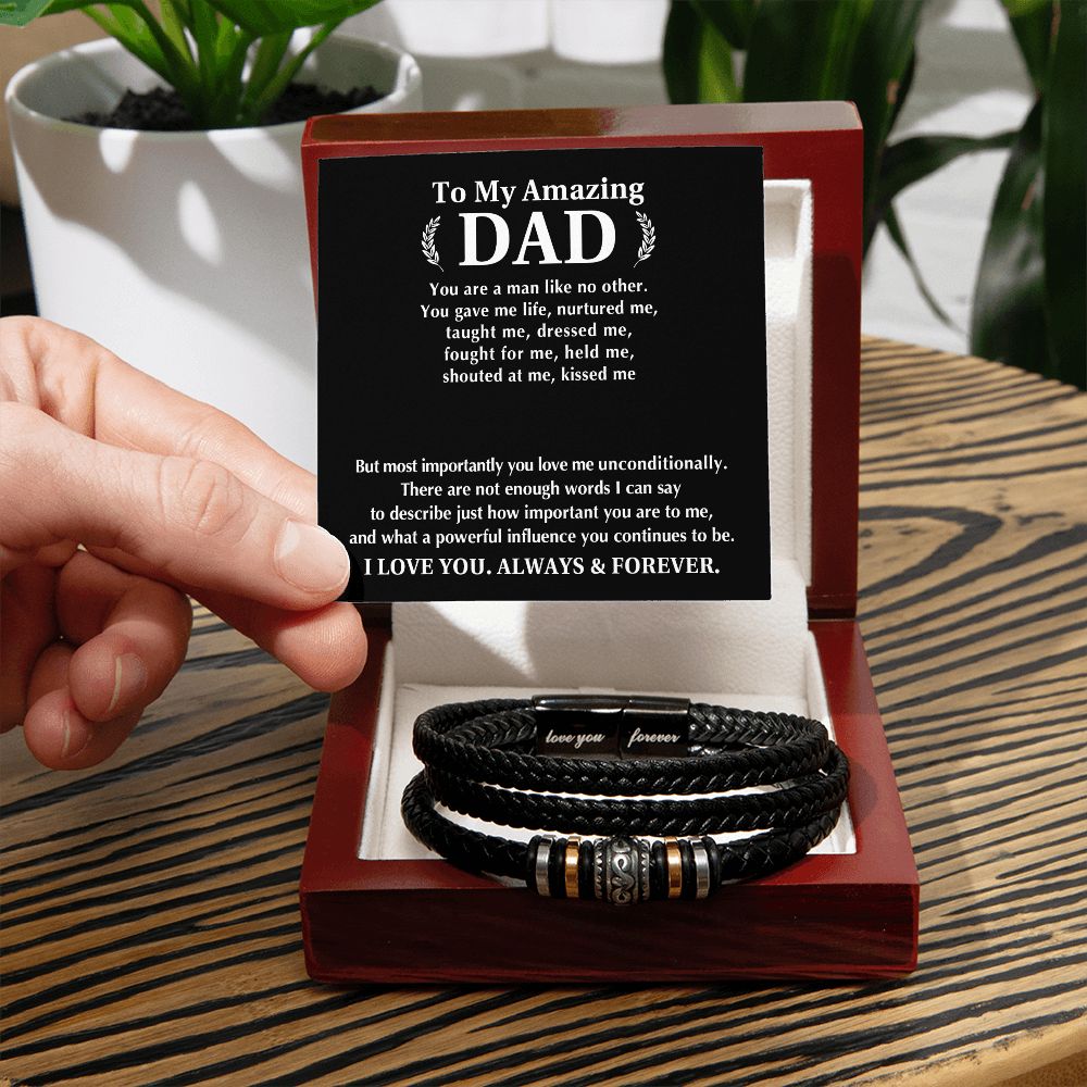 To My Amazing Dad Forever Bracelet - Luxury Box w/LED