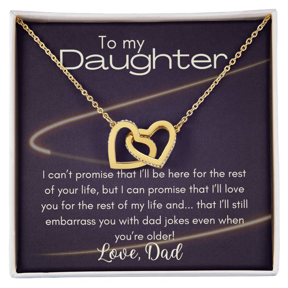 To My Daughter - Dad Jokes 18K Yellow Gold Finish