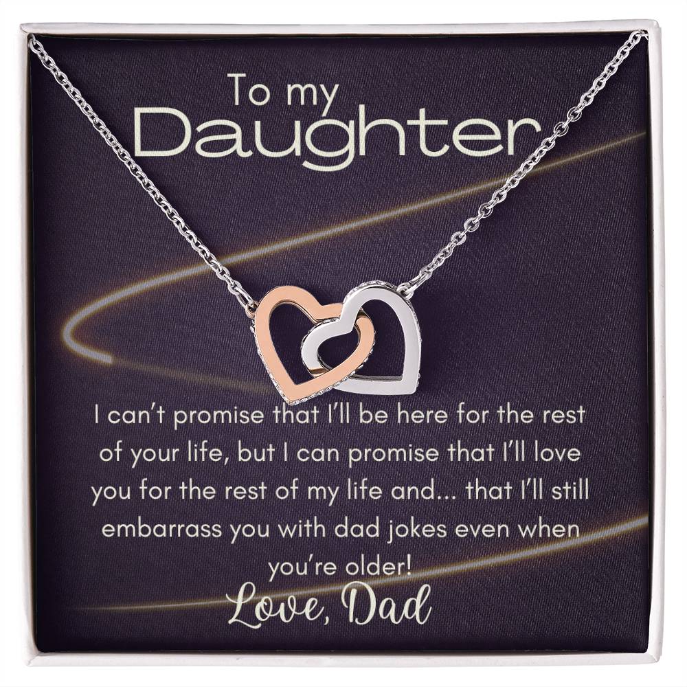 To My Daughter - Dad Jokes Polished Stainless Steel & Rose