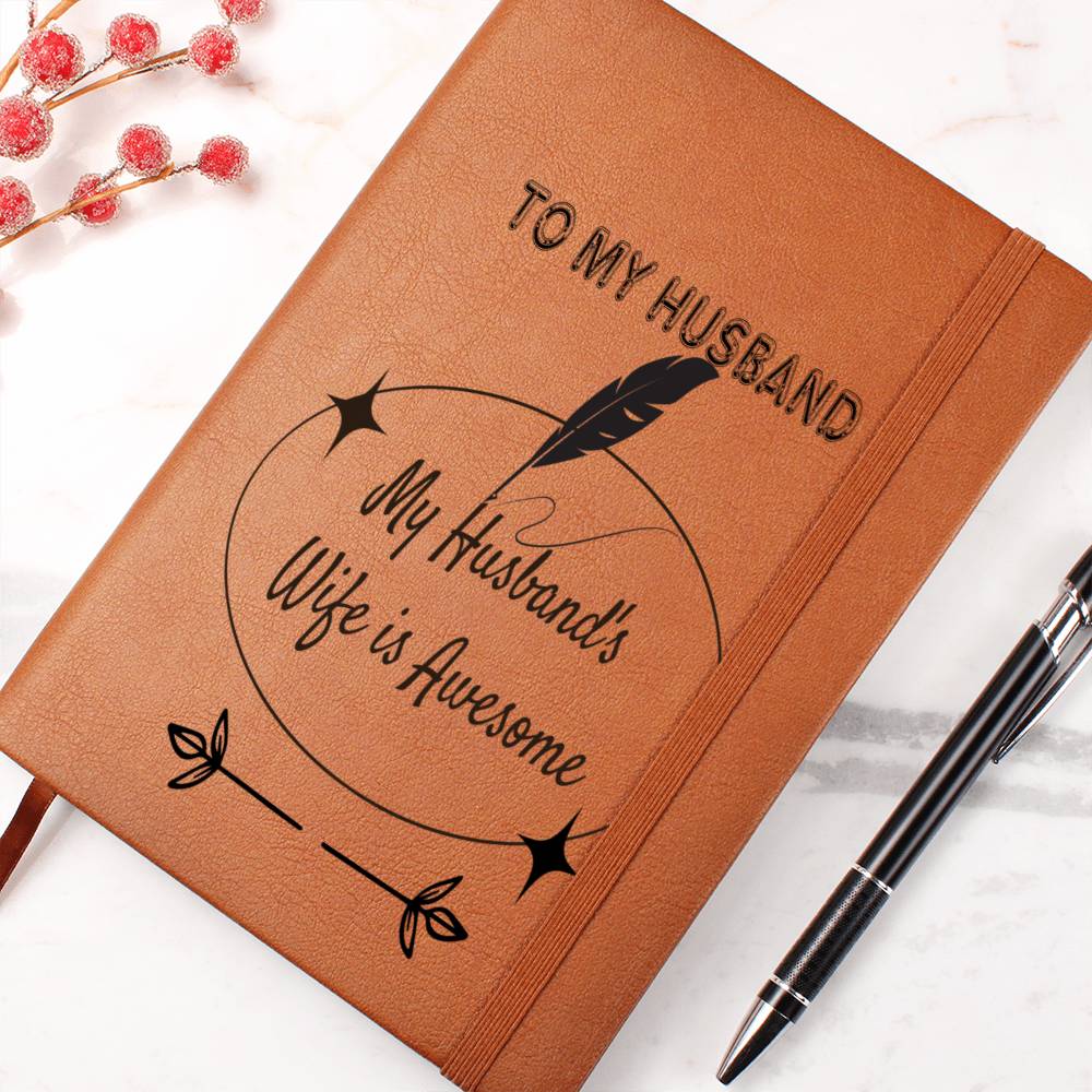 To My Husband - Awesome Leather Journal Jewelry