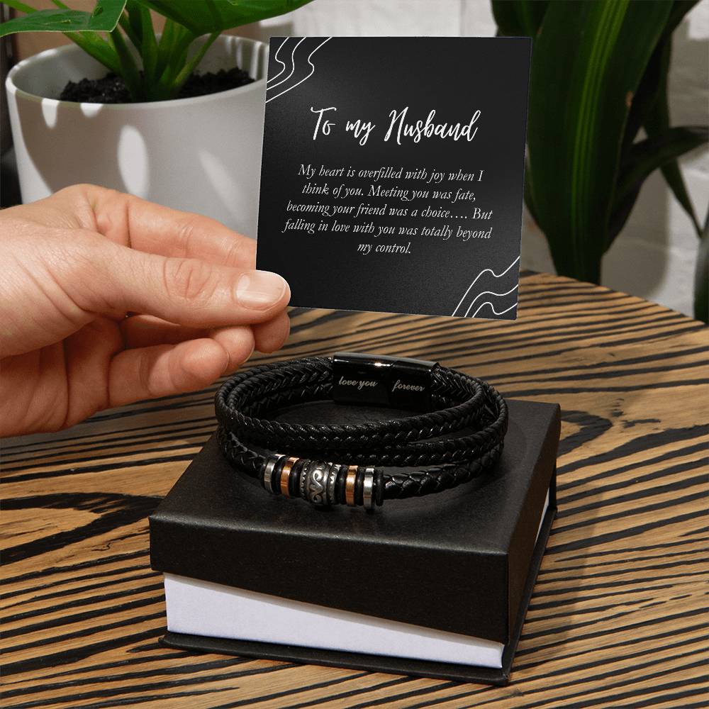 To My Husband - Fate Forever Bracelet Two Tone Box Jewelry