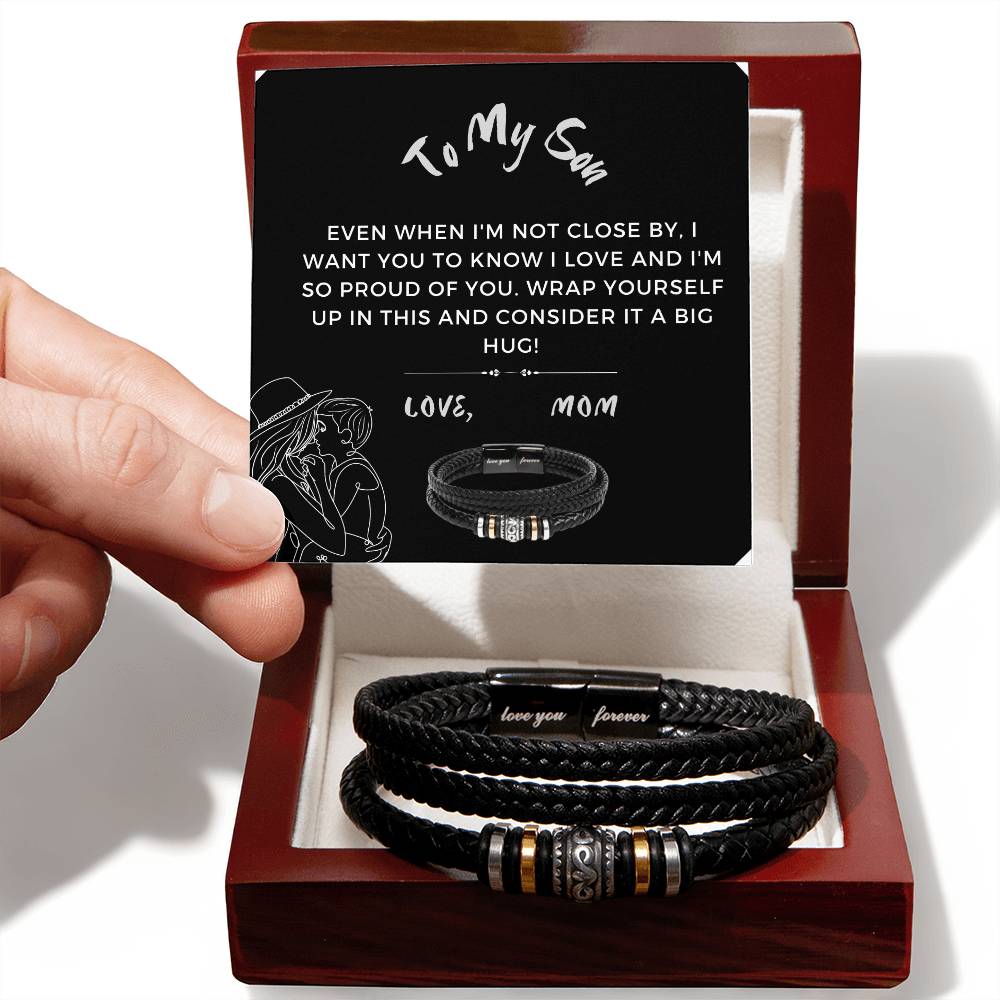 To My Son - Love You Forever Bracelet Luxury Box w/LED