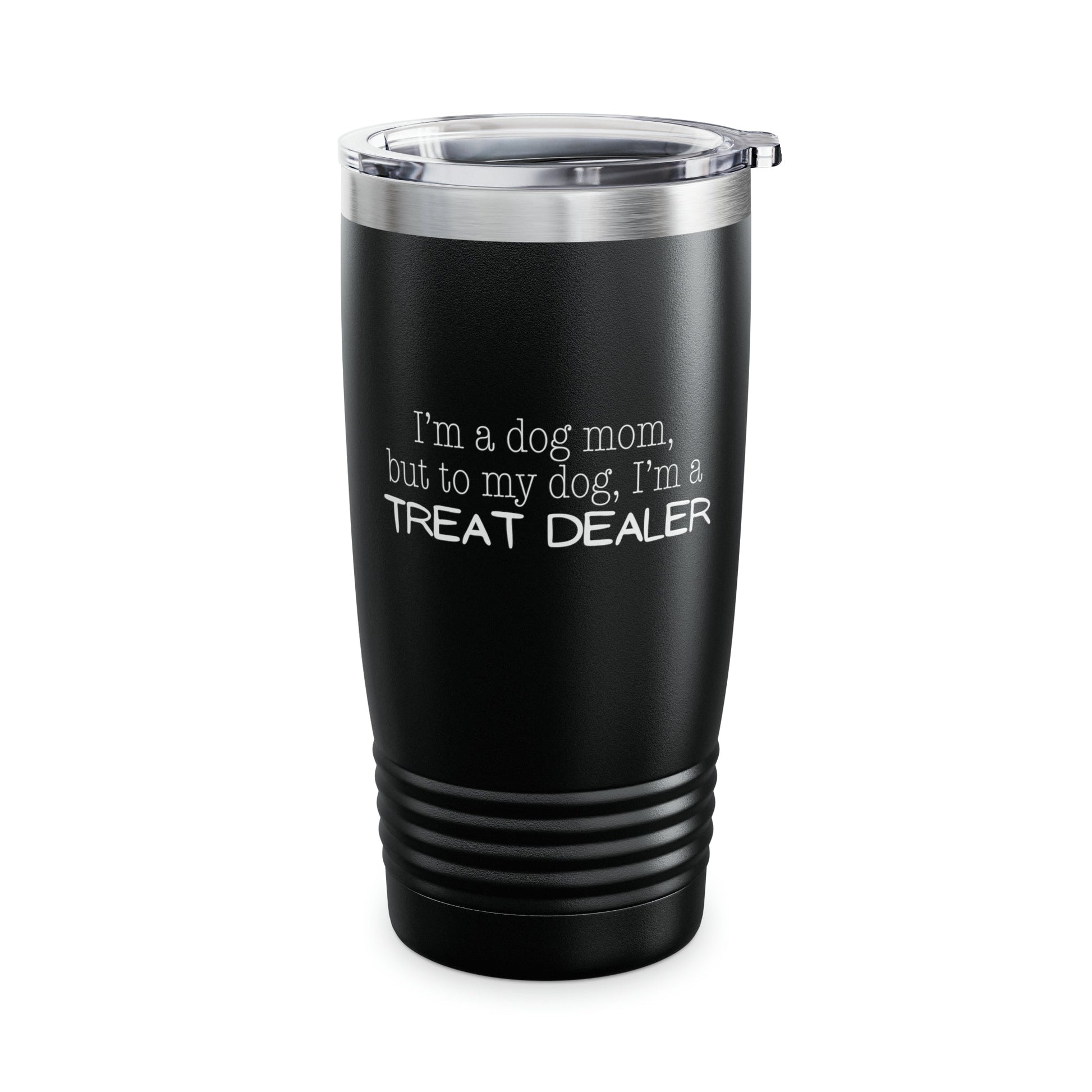 Treat Dealer Dog Mom Tumbler - Black / 20oz Mug