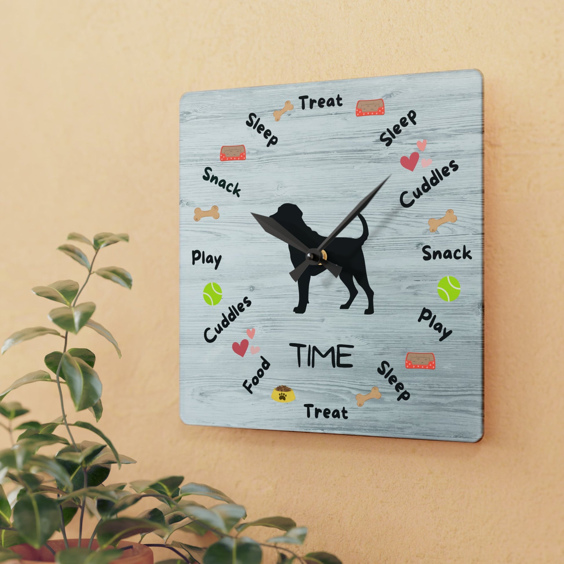 Treat Sleep Repeat Wall Clock