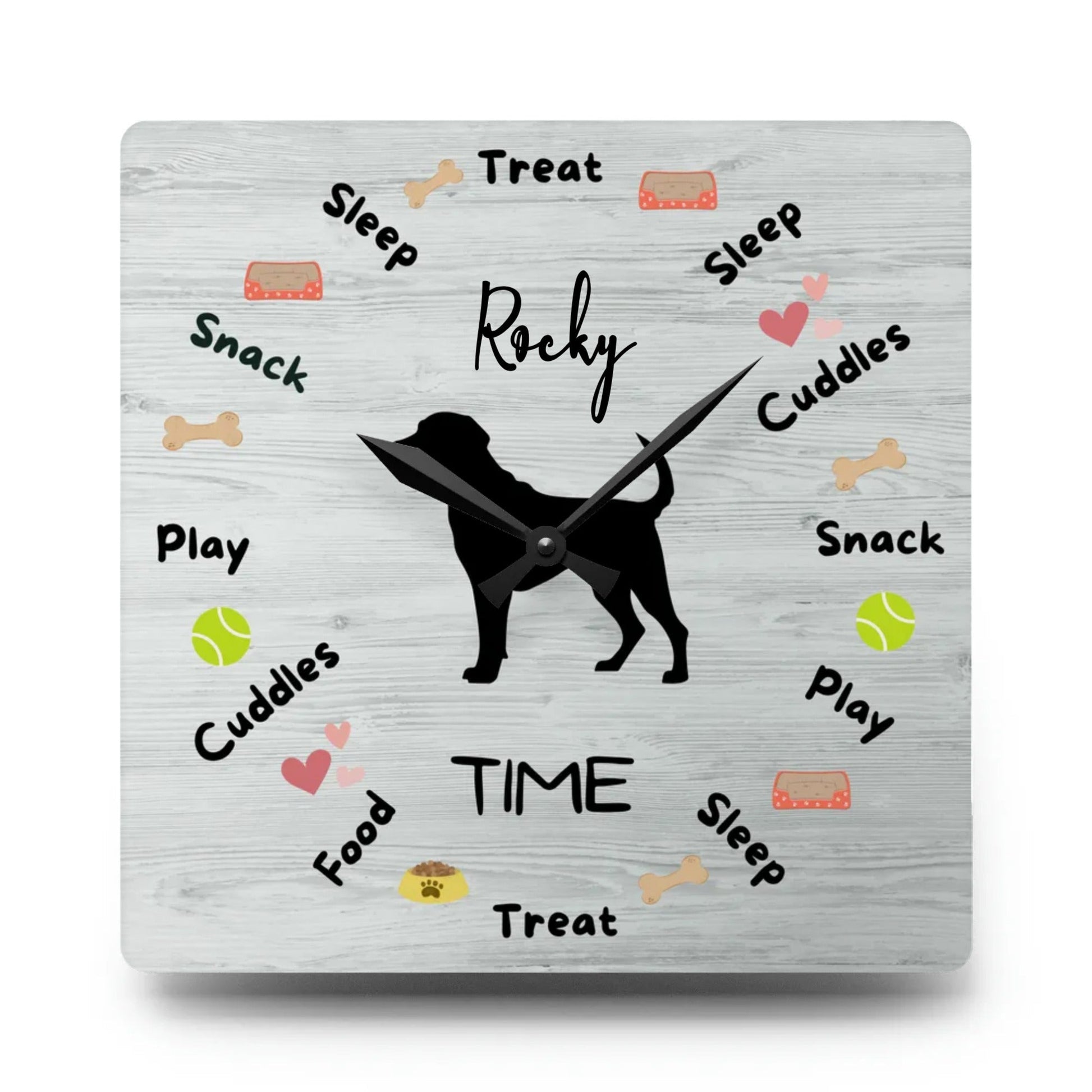 Treat Sleep Repeat Wall Clock