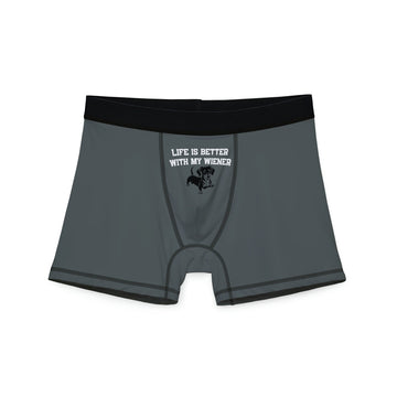 Wiener Dog Dad Boxers - S / Black stitching All Over Prints