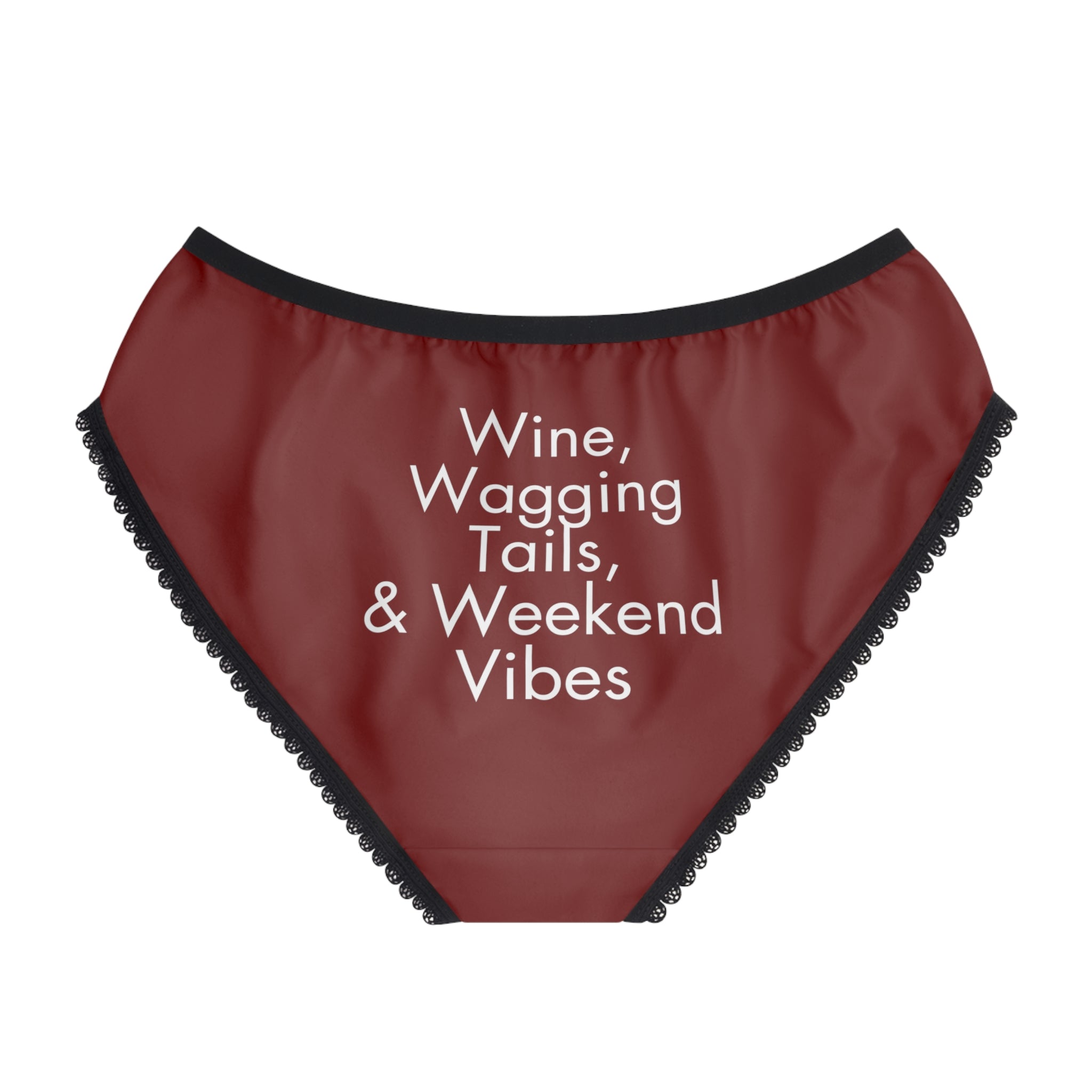 Wine Wagging & Weekend Undies - XS / Black stitching All