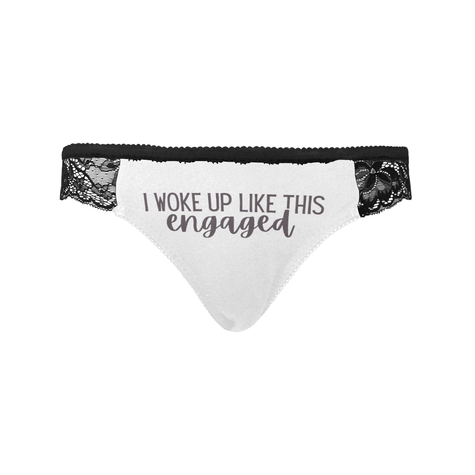 Woke Up Engaged Lace Undies - Black / XS