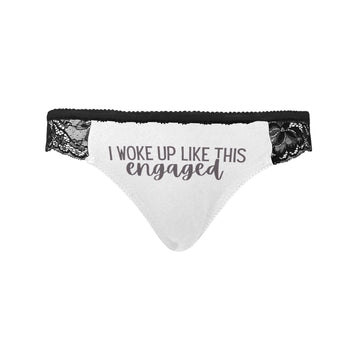Woke Up Engaged Lace Undies - Black / XS