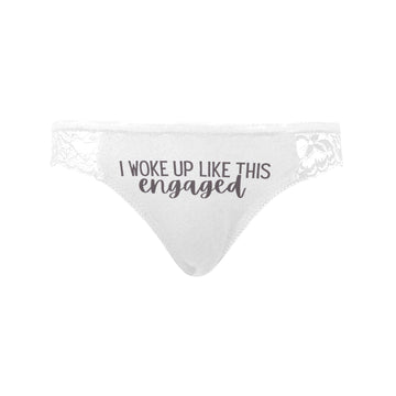 Woke Up Engaged Lace Undies - White / XS