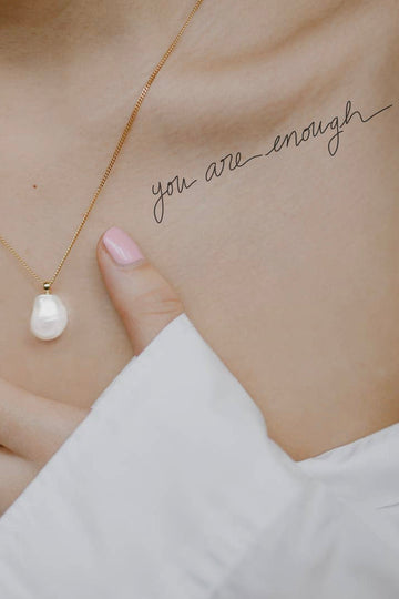 Words For A Season Temporary Tattoo YOU ARE ENOUGH - OS