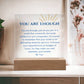 You Are Enough Plaque - GetGifts